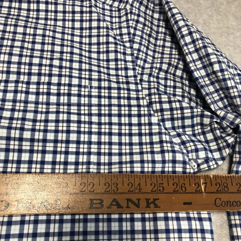 Ariat Pro Series Shirt Mens 2XL Blue White Checked Button Down Western Workwear - Picture 8 of 14